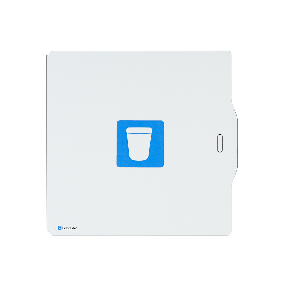 Labordurchreiche LaboLite® Frontansicht geschlossen mit Piktogramm